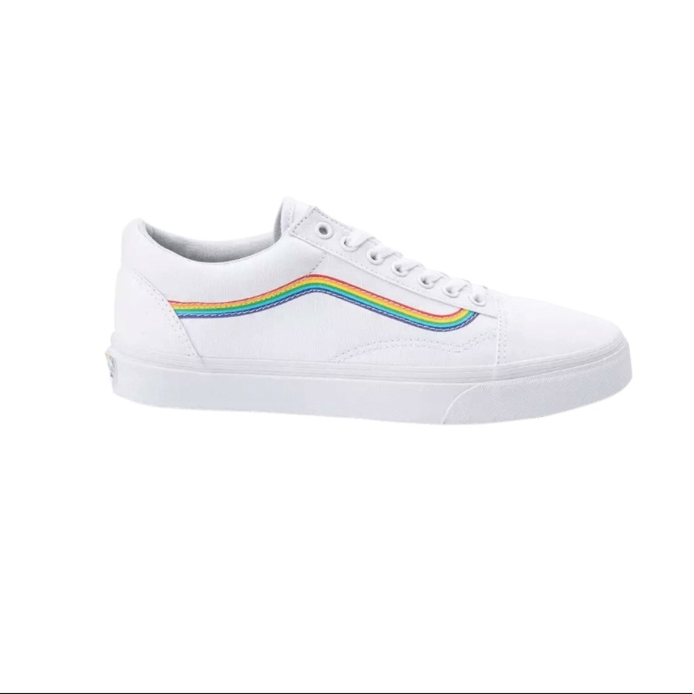 Old Skool white/rainbow Vans